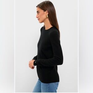 Tahari Elegant Black Crew Neck Sweater size Medium